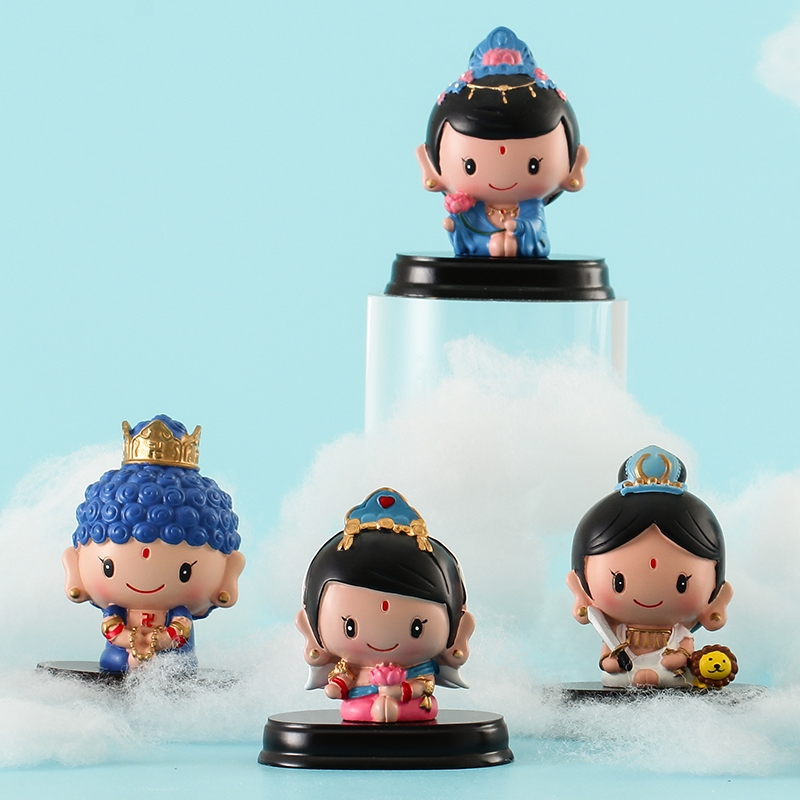 十二生肖本命佛招财可爱卡通八大守护神办公室书房桌面车载小摆件