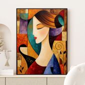 毕加索油画美式 饰画手工 可定制数字油画diy数字油彩画复古抽象装