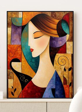 毕加索油画美式可定制数字油画diy数字油彩画复古抽象装饰画手工