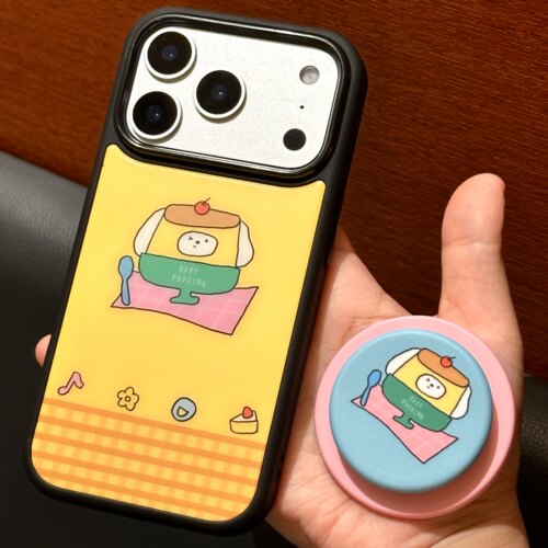 《布丁小狗》Okey简约韩系黑框全包按键适用iPhone17苹果神甲壳