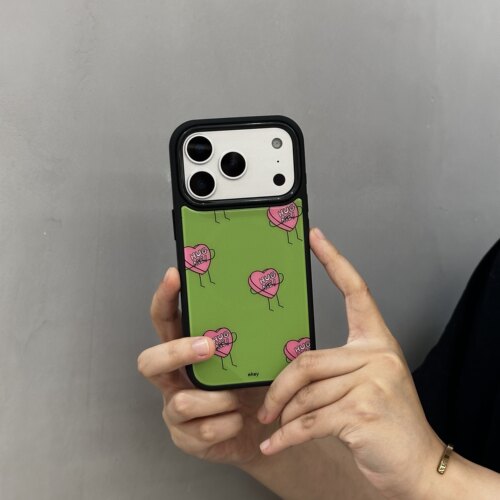 《哈特软软》Okey简约韩系黑框全包按键适用iPhone17苹果神甲壳