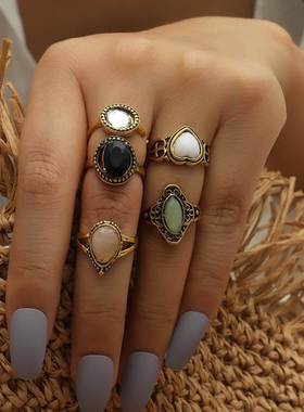 new rhinestones joint ring Retro fashion knuckle rings set