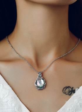 欧美项链首饰 Simple collarbone chain retro diamond necklace