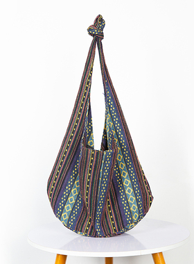 Retro National Style Crossbody Bag College Style Large Capac