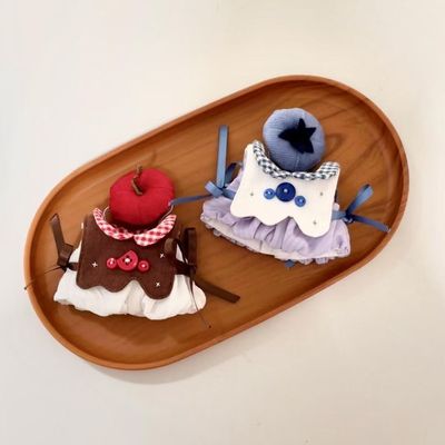 来一杯水果蛋糕10cm棉花娃娃可爱衣服海星体正常体努努体自嘲熊