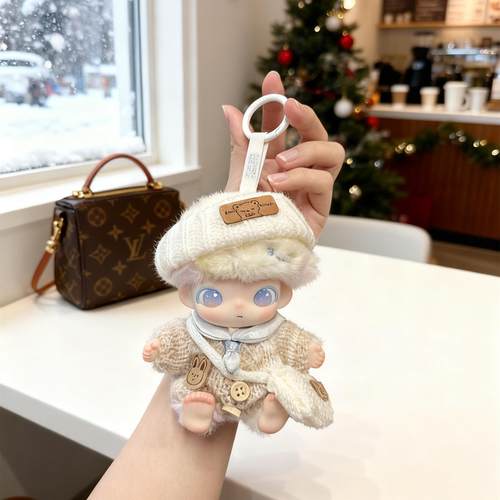 DIMOO娃衣DIMOO新品新生日记娃衣潮玩搪胶公仔衣服替换装米色毛衣