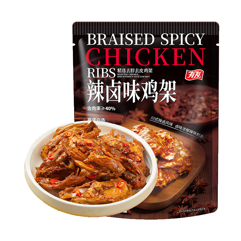 有友辣卤鸡架即食高蛋白零食图片