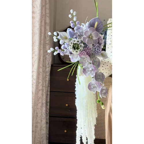 新款高颜值新娘手捧花diy自制材料包送闺蜜订婚新婚礼拍照道具