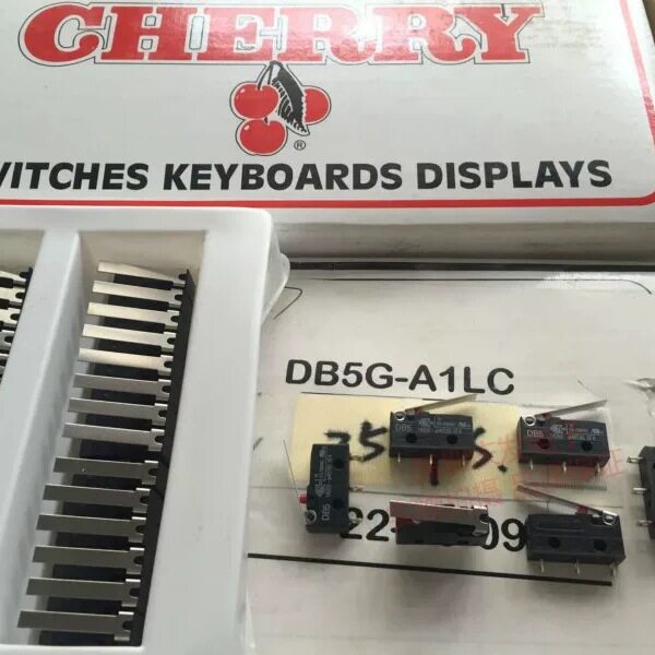 进口德国CHERRY樱桃DB5带柄红点鼠标 微动开关1A250V限位按键按钮
