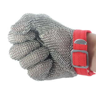 裁剪防割扎钢丝手套防切割刺钢环不锈钢金属杀鱼软铁锯骨五指刀割