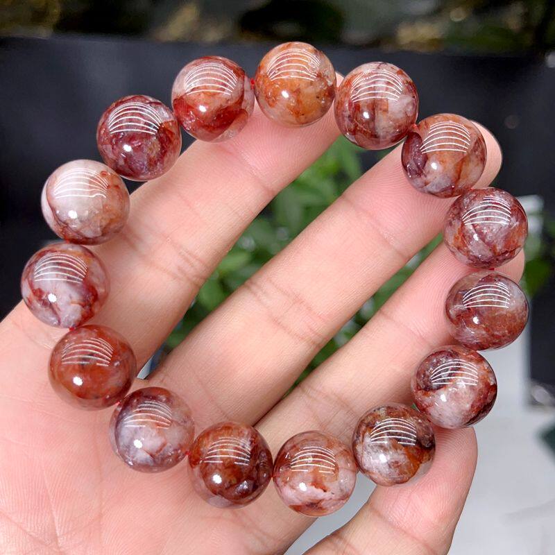 红胶花水晶 纯天然14mm红胶手饰/手串