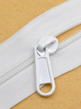 白色大拉链加厚尼龙码装8号10号帐篷行李箱包渔具拉锁头尼龙拉链
