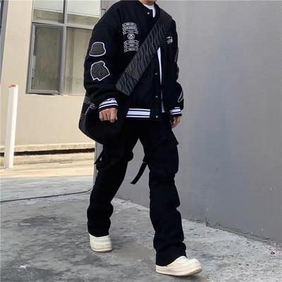 重磅CDG棒球服男女美式秋冬款袖章Vibe风格宽松休闲情侣夹克外套