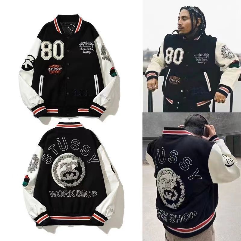 秋冬裤STUSY x OUR LEGACY x Denim Tears 三方联名西海岸棒球服