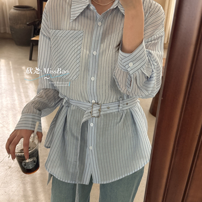 Miss Rao欣尧AOT-女人气质衬衣一件穿出气质感衬衫(配腰带)62026