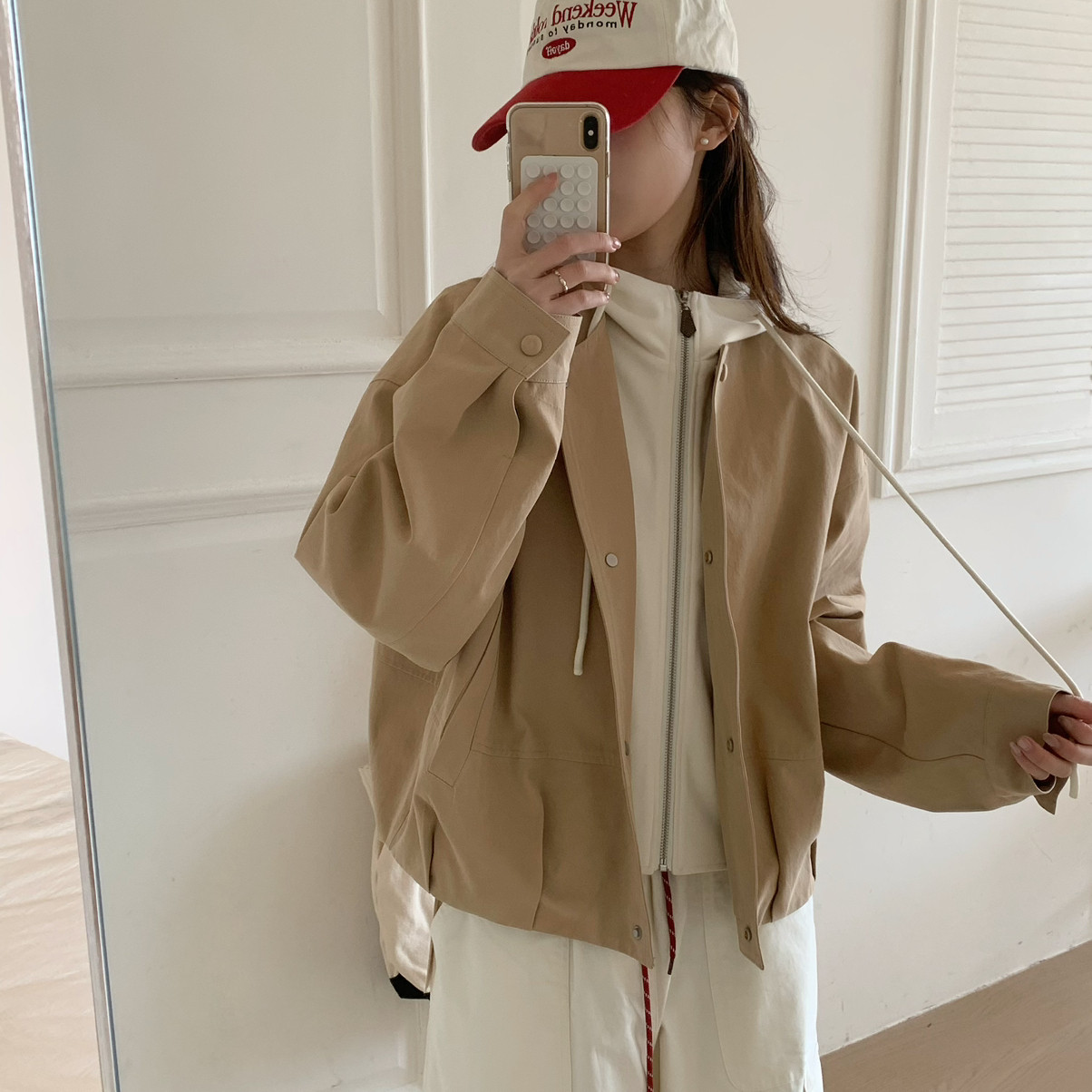 OMELET蛋卷-26年早春韩系休闲百搭假两件拼接连帽短外套HW25926,女装/女士精品,时尚套装,淘宝优惠券,粉丝福利购,淘宝优惠卷