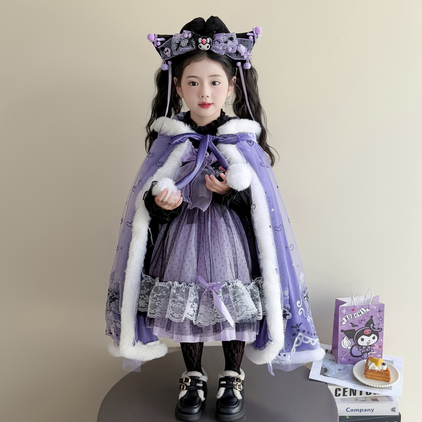 库洛米毛衣裙女宝宝连衣裙