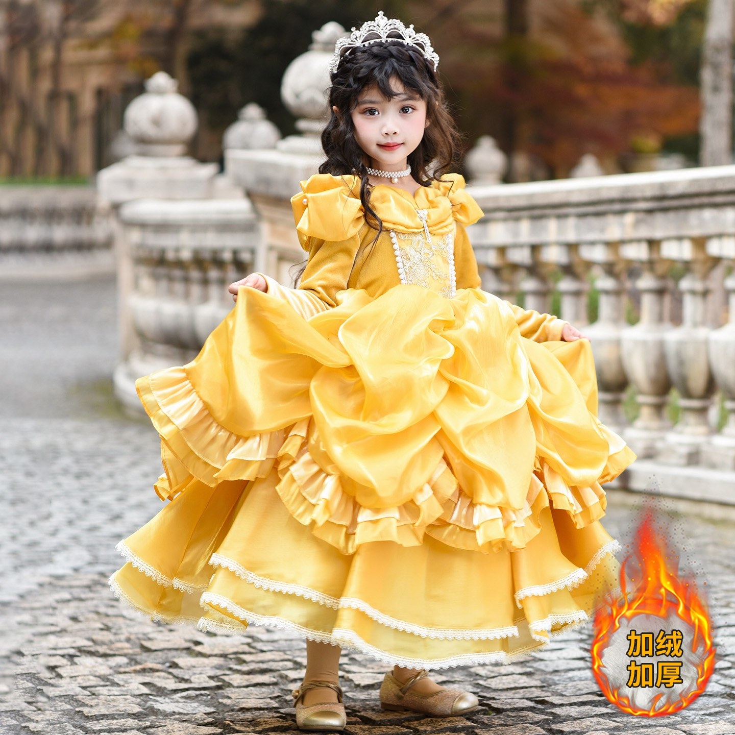 女童秋冬复古刺绣宫廷风贝儿公主裙儿童泡泡袖加绒蓬蓬生日礼服裙,童装/婴儿装/亲子装,连衣裙,淘宝优惠券,粉丝福利购,淘宝优惠卷