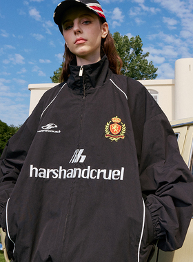 【任运杰 敖子逸】harshandcruel复古运动拼接刺绣HACR训练服夹克