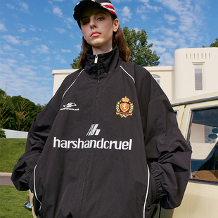 【任运杰 敖子逸】harshandcruel复古运动拼接刺绣HACR训练服夹克