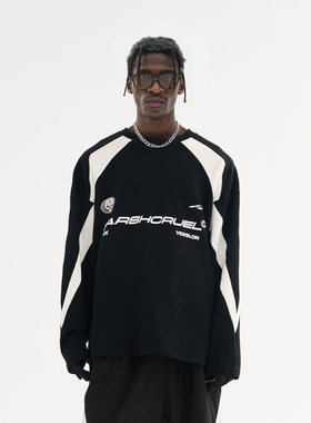 【kc YoungG】HACR丨harshandcruel复古运动街头宽松圆领长袖T恤