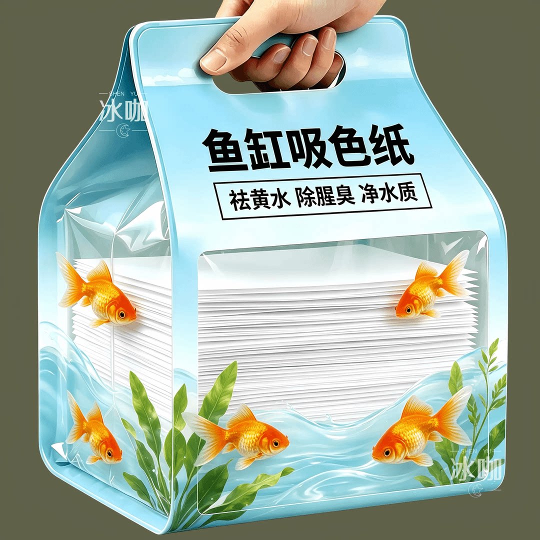放置过滤盒使用【鱼缸净水片】