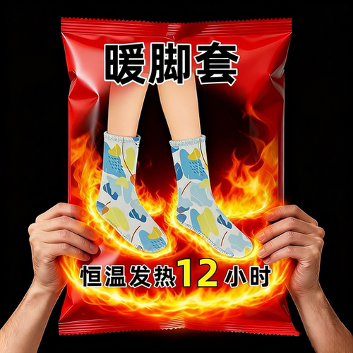 暖足贴脚底加热鞋垫男女穿戴足套