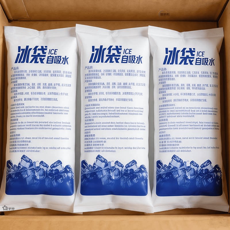 自吸水冰袋食品级一次性蛋糕生鲜快递专用冷冻摆摊保鲜袋反复使用