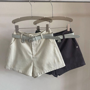 高腰短裤 热裤 女百搭显瘦a字裤 口袋休闲裤 直筒阔腿裤 2026春夏新款