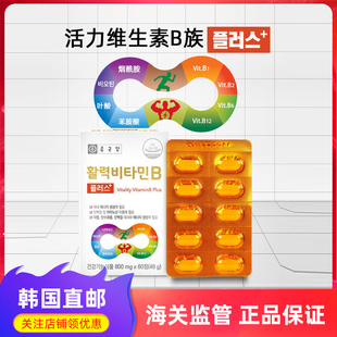 韩国直邮钟根堂维生素B族片复合补充维b2b6b12男女大人vb60片