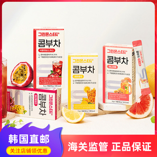 韩国直邮Green monster无糖低卡康普茶发酵气泡办公室茶饮饮料