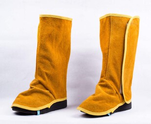 劳保防护脚套 焊工防烫 护膝盖 电焊护脚护腿 牛皮护脚套