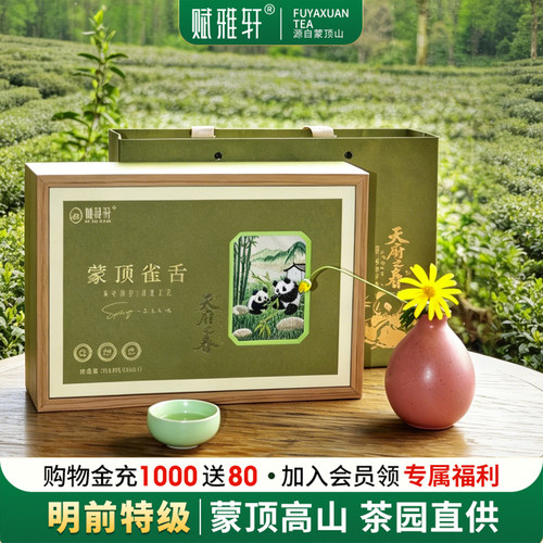 2026新茶蒙顶雀舌礼盒装绿茶茶叶