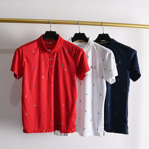 网眼透气吸汗速干Polo领Golf球服