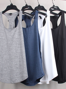 瑜伽运动罩衫女 修身无袖跑步训练速干T恤  弹力健身背心 基础B64