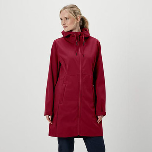 大码户外5000防水防风透气软壳衣女中长款防刮加绒保暖徒步登山服