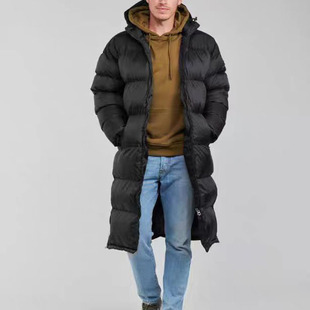 美系户外保暖棉衣男 中长款超厚实蓬松防风防泼水抗寒棉服