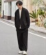 型外套学院风日系西装 日系潮牌双排扣休闲小西服套装 痞帅宽松版