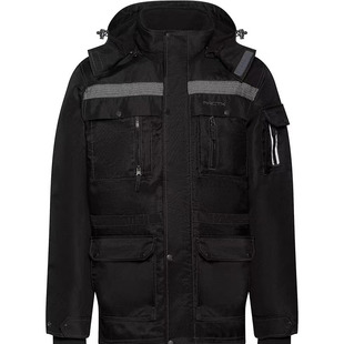 5000防水冬季工装风多口袋硬壳冲锋衣男 防刮耐磨连帽反光条夹克