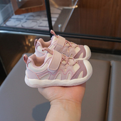 女宝休闲运动鞋 2025春秋季 1岁2男童软底防滑学步鞋 透气0 皮面 新款