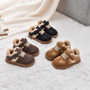 宝宝鞋子2024新款秋季男童学步鞋加绒冬天两一岁机能鞋小童运动女