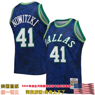 美国代购 小牛 mitchellness Swingman球迷版新年款球衣-诺维茨基