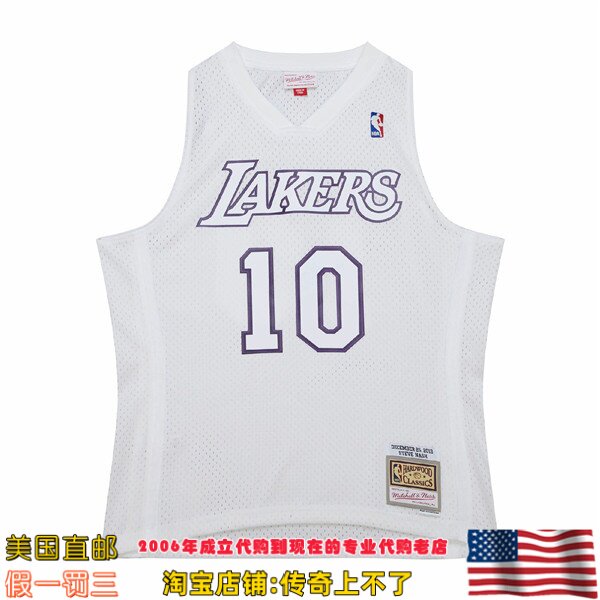 美国代购 湖人队 mitchell ness 92赛季Swingman 球迷版球衣 纳什