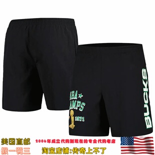 美国直发你家 雄鹿队 Mitchell Ness Heritage 总冠军纪念款短裤
