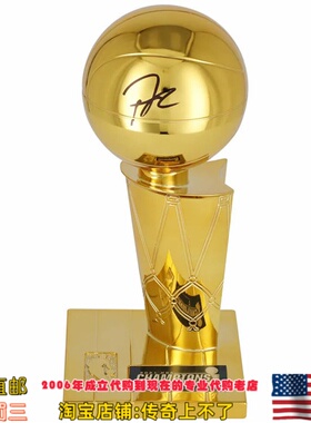 美国代购 雄鹿队 阿德托昆博 亲笔签名 NBA总冠军奖杯 亲签奖杯