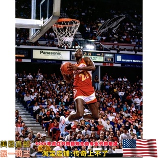 美国代购 老鹰队 威尔金斯 亲笔签名 Fanatics认证 亲签照片海报