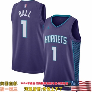 美国直发你家 黄蜂队 22/23赛季 Swingman球迷版 宣告款球衣 鲍尔