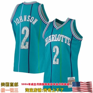 美国直邮 黄蜂队 mitchellness Swingman球迷版75周年球衣-约翰逊