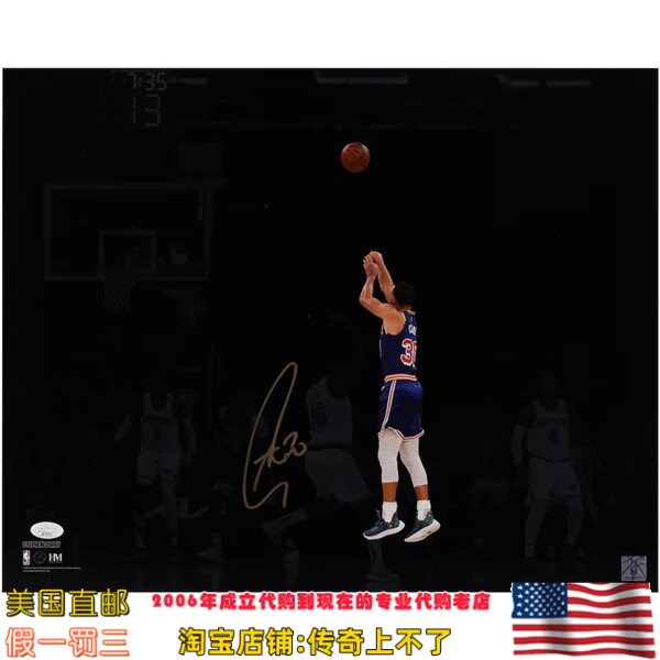 美国代购 勇士队 库里 亲笔签名 亲签海报照片JSA/Fanatics双认证