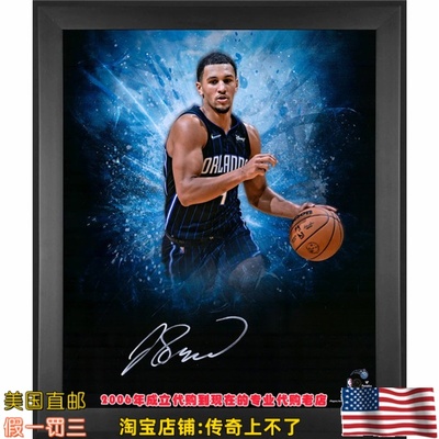 美国直邮 魔术 杰伦 萨格斯 亲笔签名 亲签Fanatics照片装裱海报